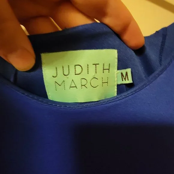 Judith March Royal Blue Rainbow Tassel Trim Tiered Tank Dress Size M - Picture 4 of 8